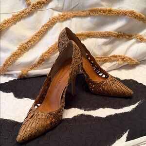 Elegant Light Brown Women's Heels from Brazil - in good condition